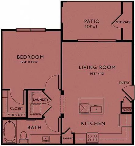 One-Bedroom (A1) 0103 floor plan